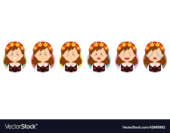 poland avatar with various expression