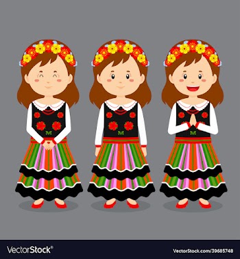 poland character with various expression