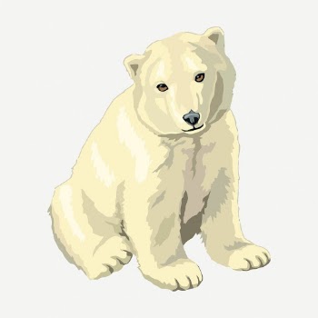 Polar bear baby clipart, wildlife | Free PSD - rawpixel