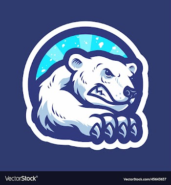 polar bear character mascot design