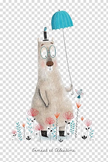 Polar bear Cuteness Illustration, Hand-painted polar bear transparent background PNG clipart