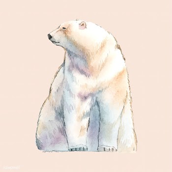 Polar bear watercolor style vector | Free stock vector - 489394