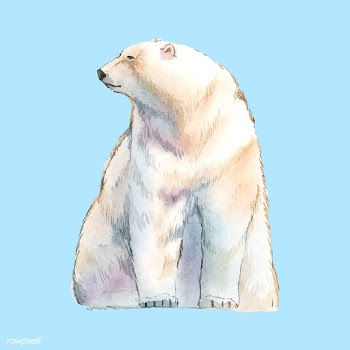 Polar bear watercolor style vector | Free stock vector - 489397