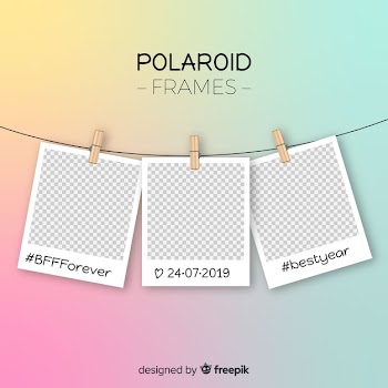 Polaroid frame template Free Vector