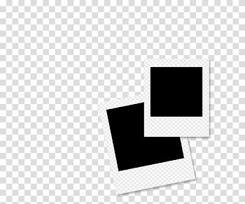 Polaroid Frames, two black illustration transparent background PNG clipart