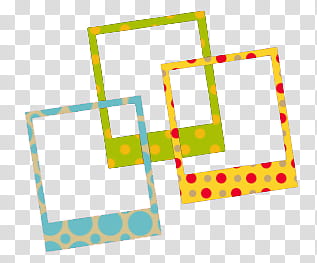 Polaroids , several assorted-color frames transparent background PNG clipart