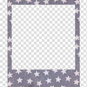 Polaroids, white and black stars print frame graphics transparent background PNG clipart