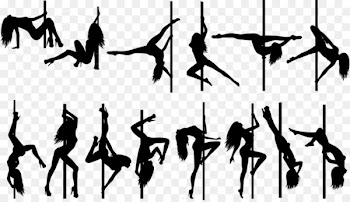 Pole dance Silhouette Clip art - Vector operation pole dancing Silhouette 