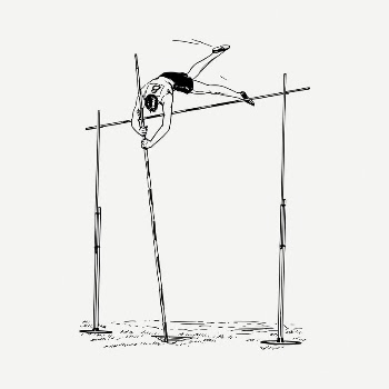 Pole vault  drawing, vintage | Free PSD - rawpixel
