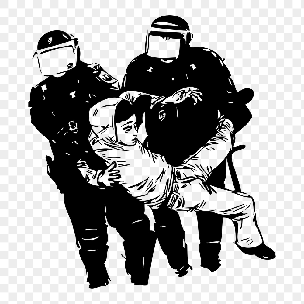 Police brutality png sticker, protest | Free PNG - rawpixel