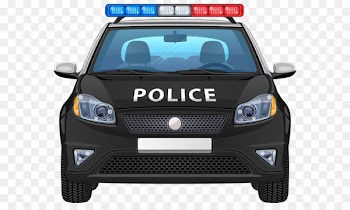 Police car Police officer - Painted black police car police 