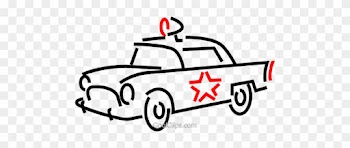 Police Car Royalty Free Vector Clip Art Illustration - Picture Frame