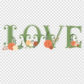 Police ielle Typeface, Hand-painted flowers creative floral design material transparent background PNG clipart