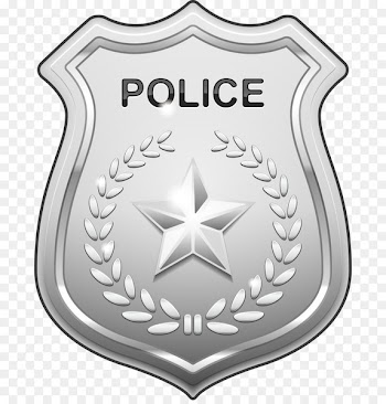 Police officer Badge Clip art - Vector silver police badge 