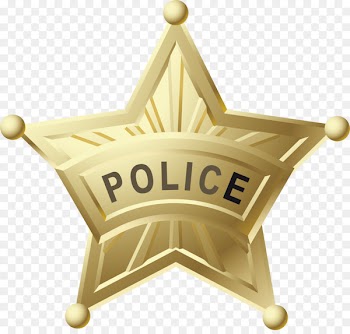 Police officer Badge Star - The metal star badge. 