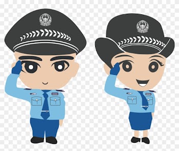 Police Officer Cartoon Chinese Public Security Bureau - Police Hand Cartoon