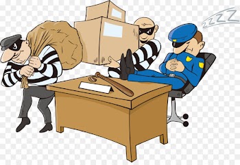 Police officer Cartoon Theft - Vector Thief and Police 