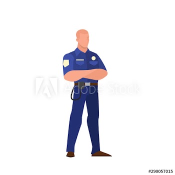 Police officer, guard in the uniform