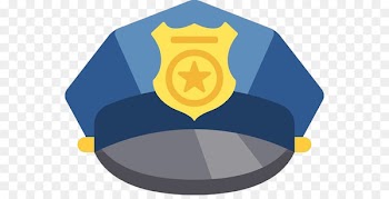 Police officer Hat Peaked cap Clip art - Simply painted police hat 