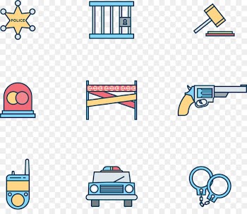 Police officer Police car Icon - Cartoon police cute Icon 