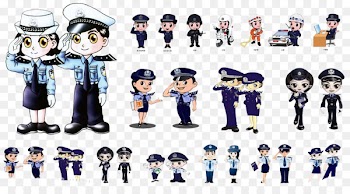 Police officer Salute Public security Cartoon - Salute the police 