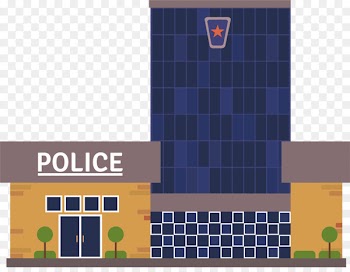 Police station Police officer Handcuffs - Colorful cartoon cabin 