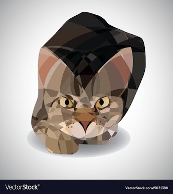 POLIGONAL CAT vector image