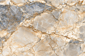 Polished Beige Breccia Marble Slab with Intricate Veining