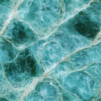 Polished Teal Blue-Green Marble Surface