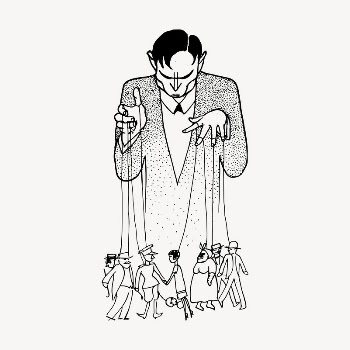 Political puppet master clipart, vintage | Free Vector - rawpixel