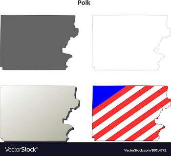 Polk Map Icon Set vector image