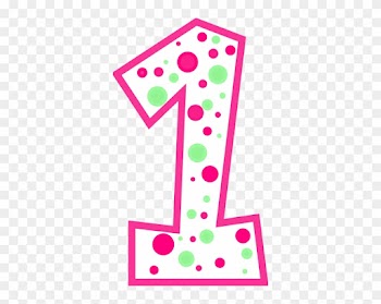 Polka Dot Number 2 Birthday Clipart Clip Art Library - Cute Number 1 Clipart