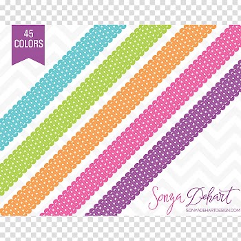 Polka dot Ribbon , ribbon border transparent background PNG clipart
