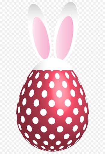 Polka dot Stock photography Clip art - Easter Dotted Bunny Egg Red Transparent PNG Clip Art 
