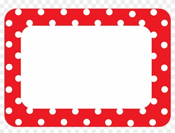 Polka Dots Magnetic Labels - Red Polka Dot Border