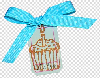 Polkaribbon, blue ribbon illustration transparent background PNG clipart