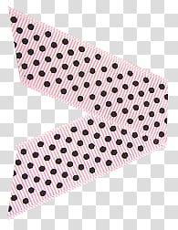 Polkaribbon, pink and black polka dot ribbon transparent background PNG clipart
