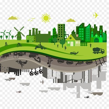 Pollution Sustainable city Eco-cities - Vector creative city 