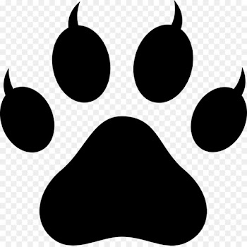 Polydactyl cat Paw Footprint Clip art - Lion Paw Print 