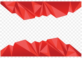 Polygon Low poly Geometry - Vector Hand painted red low polygon 