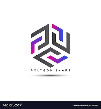 polygon shape logo design icon