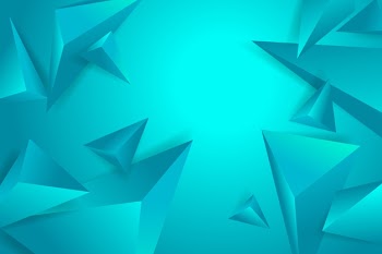 Polygonal 3d background with blue monochome tones Free Vector