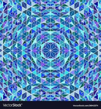 Polygonal abstract colorful circular mosaic vector image