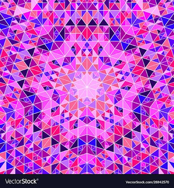 Polygonal abstract geometrical colorful round vector image