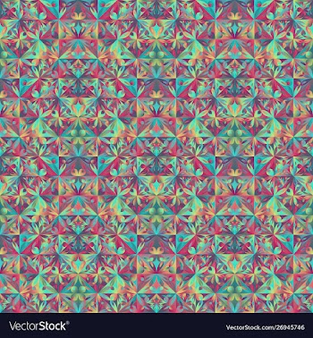 Polygonal abstract geometrical floral triangle vector image