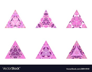 Polygonal abstract geometrical isolated triangle vector image