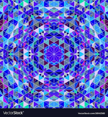 Polygonal abstract geometrical radial mosaic vector image