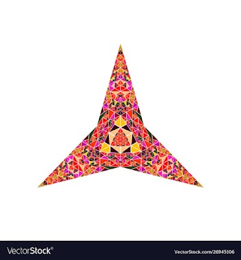 Polygonal abstract geometrical tiled mosaic star vector image