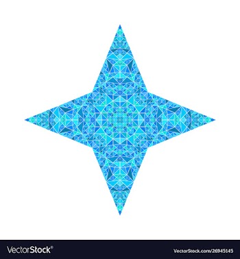 Polygonal abstract mosaic ornament star logo vector image