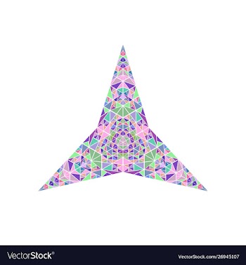 Polygonal abstract triangle mosaic star symbol vector image